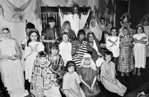 Willenhall, December 11, 1975: 'Portobello children presented a nativity play for pensioners at Portobello Residents' Association's rent hut last week.'  December 11, 1975. 