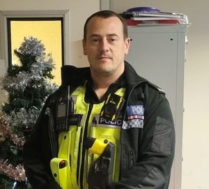 PC Lee Gilbert bravely tackled an armed man