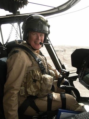 In the cockpit in the Maysan desert, Iraq, in 2009