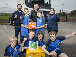 The defibrillator was donated by local employer Hartshorne Group.
