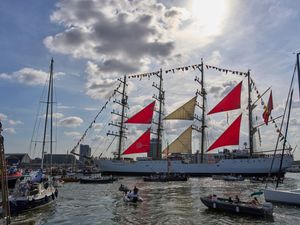 Supporting image for story: Hundreds of ships and boats sail into Amsterdam to mark city’s maritime history
