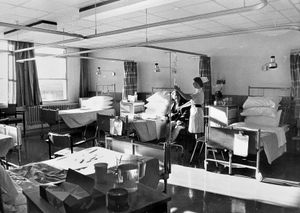 A ward at the new hospital at Copthorne.