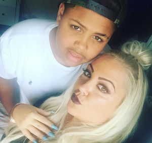 Keelan pictured with his mother Kelly