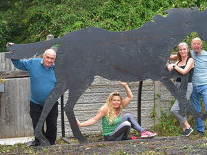 Supporting image for story: Iconic Black Country horse sculpture restored after being hacked apart by metal thieves
