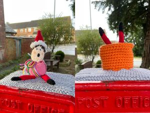 Supporting image for story: Crocheted ‘elf on shelf’ captured in sticky situations brings festive joy