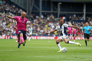 Kieran Gibbs is the man who surprisingly leads the line for Albion (AMA)