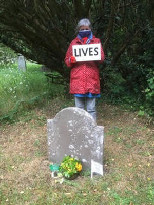 Clun Valley Quakers protest at the Africans' Graves in Bishop's Castle