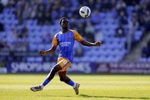 Kevin Berkoe of Shrewsbury Town against Crewe Alexandra
