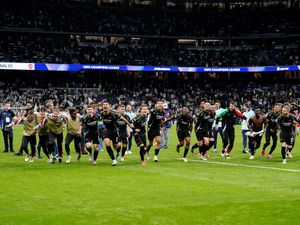 Arsenal's players celebrate