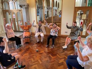 The Mayor joined a group session at St Francis of Assisi Church in Wednesbury