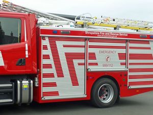 Supporting image for story: Car ends up in garden after crash in Shrewsbury