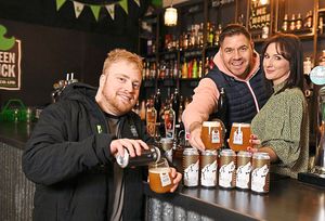 Alex Hill, left, of the Green Duck Brewery, founded in 2013 in Stourbridge