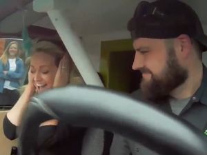 Supporting image for story: This woman’s hair-raising reaction to bass speakers needs to be seen to be believed