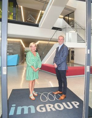 Tina Costello OBE, Chief Executive of the Foundation, joins David Smith, Director, Planning & Communities at long-standing corporate donor IM Properties, to celebrate the launch of the new five-year strategy.