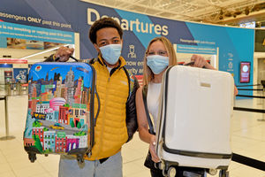 Zion Morgan and Nya Chambers, both from Nottingham, were headed off to Portugal 