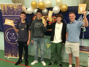 Looking forward to the future (from left) Aston Wood, Alfie Dobson, Reggie Coleman and William Mattinson