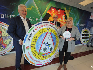 Sian Skelton collected the award for Redhill Primary School
