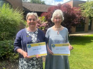 Anne Byrne and Mary Thomson have both given their time to Severn Hospice for 35 years.
