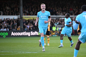 Action from Walsall's clash at Newport County (Owen Russell)