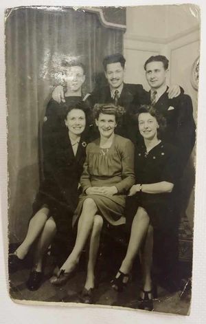 Bill and Dot share smiles with family