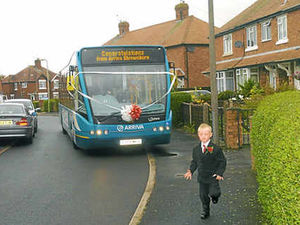 Supporting image for story: All aboard the 'love bus' for wedding