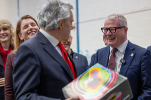 Ex-UK Prime Minister Gordon Brown and West Midlands Mayor Richard Parker at the launch of the Multibank. PIC: WMCA