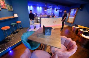 Aquib Janjua and Hazim Owens in the cocktail bar