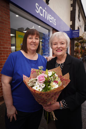 Councillor Rosemary Dodd and branch manager Sharon Hinks
