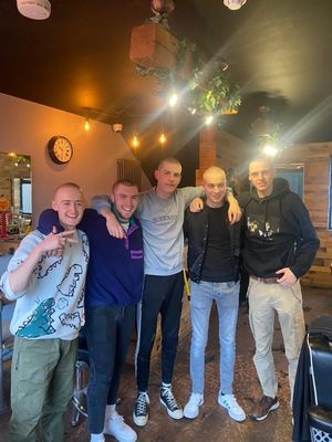 Rob and his bandmates