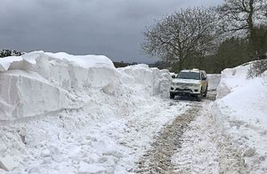 2018: Massive snow drifts in little Wenlock
