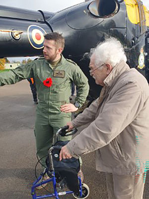 Resident from HC-One’s Bluebell View Care Home at Nesscliffe Training Camp