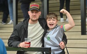 This lad was rocking the merchandise as Hednesford Town dominated the match