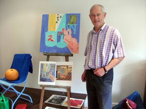 Supporting image for story: Artist says goodbye after more than a decade teaching Ludlow cancer support group to paint