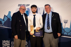 Young Volunteer of the Year award winners Mitchell Smith (centre). Picture: Staffordshire FA/Epic Action Media 