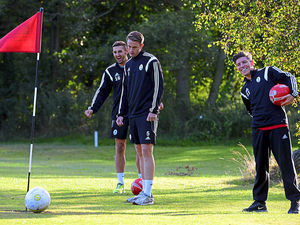 Supporting image for story: Foot Golf puts a smile on AFC Telford faces