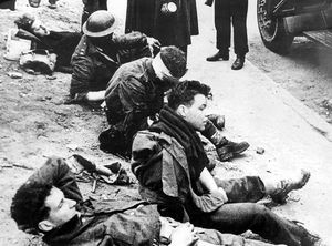Bill ‘Tiger’ Watson and his colleagues after they were captured by the Germans
