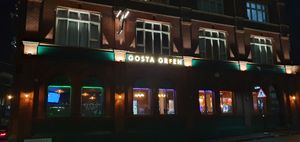 It's lit up and easy to find in the student area of Birmingham