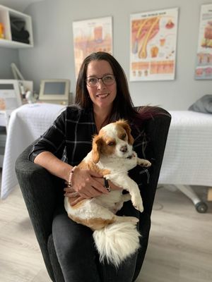 Sally Wagstaff with Teddy at Xodos