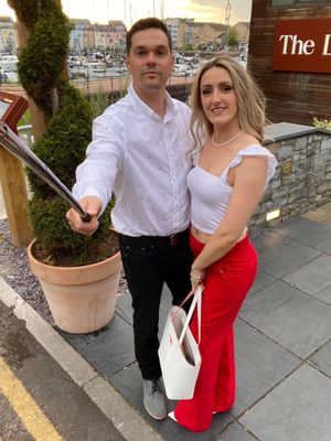 Matthew Woodward with fiancee Lauren Goodman