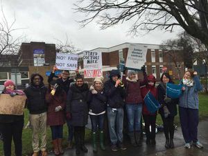 Junior doctors on strike outside Sandwell Hospital