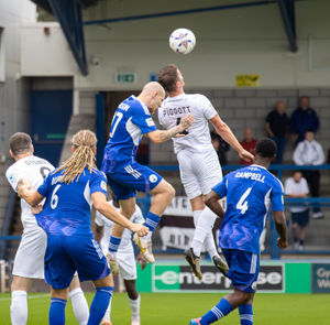 Jordan Piggott goes up for a header (Picture: Jayden Porter)