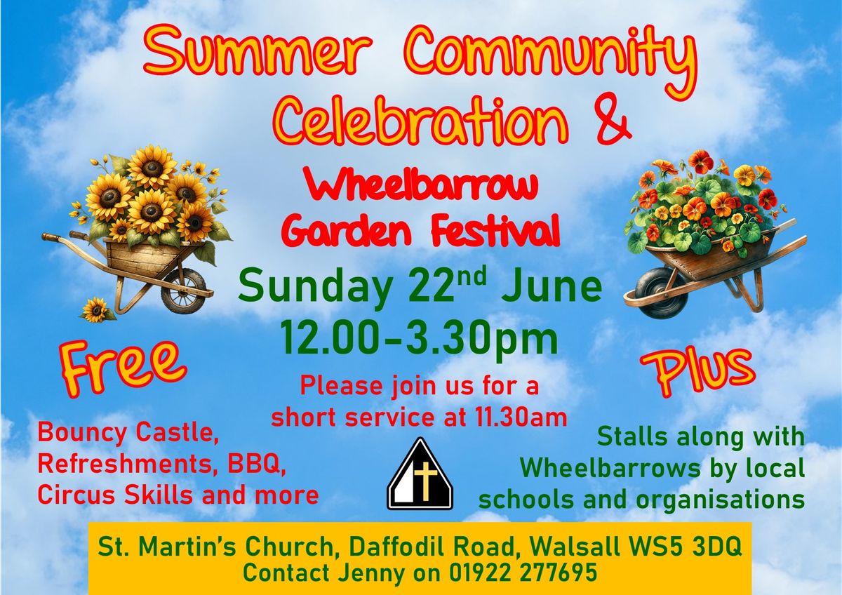 Annual community celebration and wheelbarrow festival in Walsall