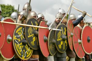 The Vikings and Saxons clash
