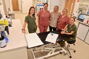 Samantha Brailey, Anley Baker, Olivia Yapp, Lucy Thacker, and Kate Apperley at Nova Veterinary Centre which opened this week