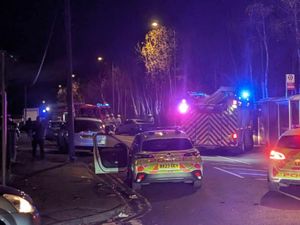 Supporting image for story: Car 'totalled' after hitting parked vehicle in Walsall road and rolling over