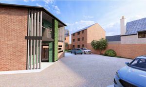 A CGI rendering of proposed mixed use development for Oswestry (Shropshire Council/Planning Portal)