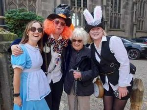 Supporting image for story: Curiouser and curiouser: Alice, White Rabbit and Mad Hatter to rescue of pensioner in Shrewsbury 