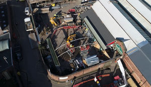 The new external food court at Wellington Market is taking shape as work progresses on the venue's multi-million pound regeneration