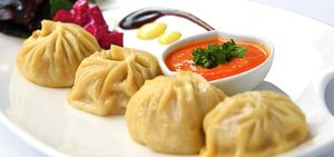 The steamed chicken dumplings provided a novel twist to the meal