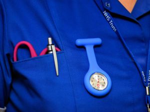 Close-up of a nurse in uniform